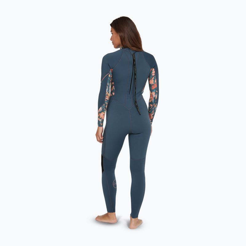 Dámsky plavecký neoprén O'Neill Bahia 3/2 Back Zip Full copen blue/painted tropics/painted tropics 2
