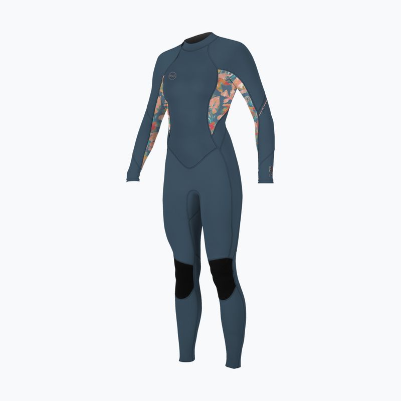 Dámsky plavecký neoprén O'Neill Bahia 3/2 Back Zip Full copen blue/painted tropics/painted tropics 9