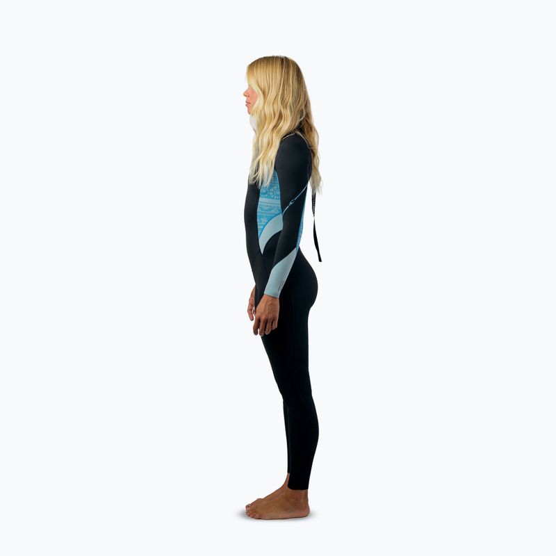 Dámsky plavecký neoprén O'Neill Bahia 3/2 Back Zip Full IQ5 black/surf abstract/chambray blue 5