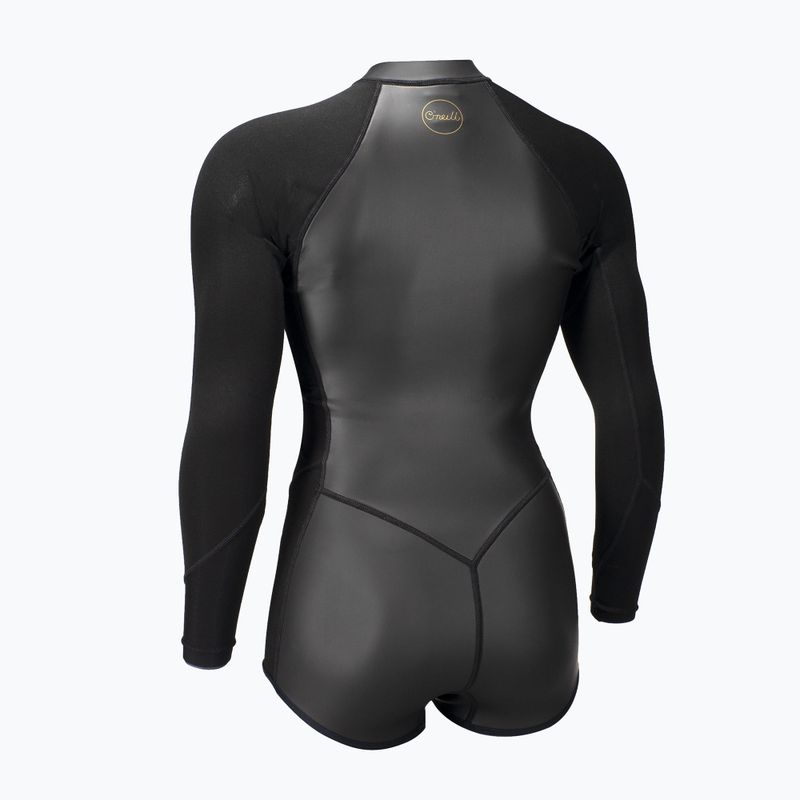Dámsky plavecký neoprén O'Neill Bahia 2/1 mm Front Zip Short Spring glide black/black 2