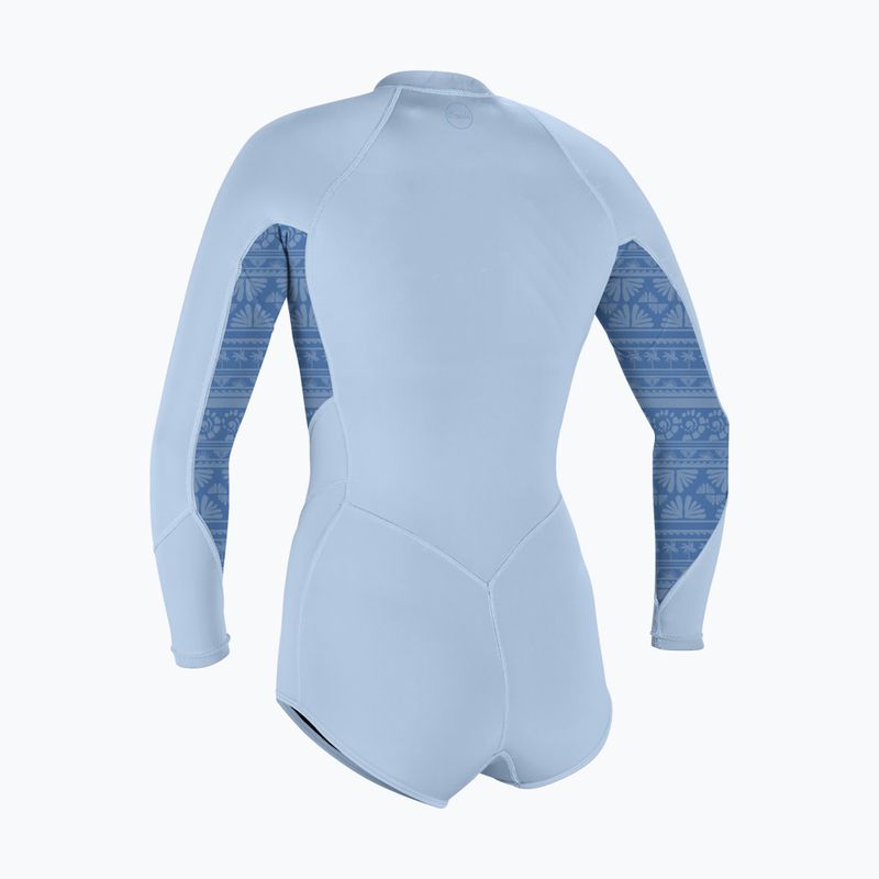 Dámsky plavecký neoprén O'Neill Bahia 2/1 mm Front Zip Short Spring chambray blue/surf abstract 2