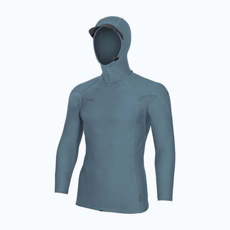 Pánske plavecké tričko longsleeve O'Neill Hyperfreak Skins Rash Guard Hooded blue fusion/blue fusion