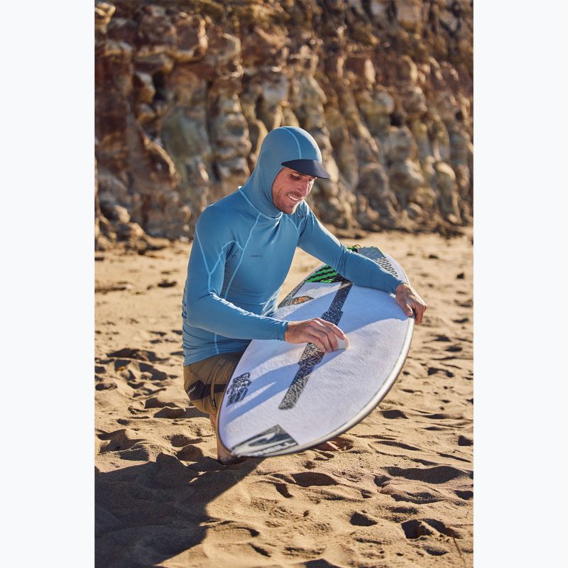 Pánske plavecké tričko longsleeve O'Neill Hyperfreak Skins Rash Guard Hooded blue fusion/blue fusion 3