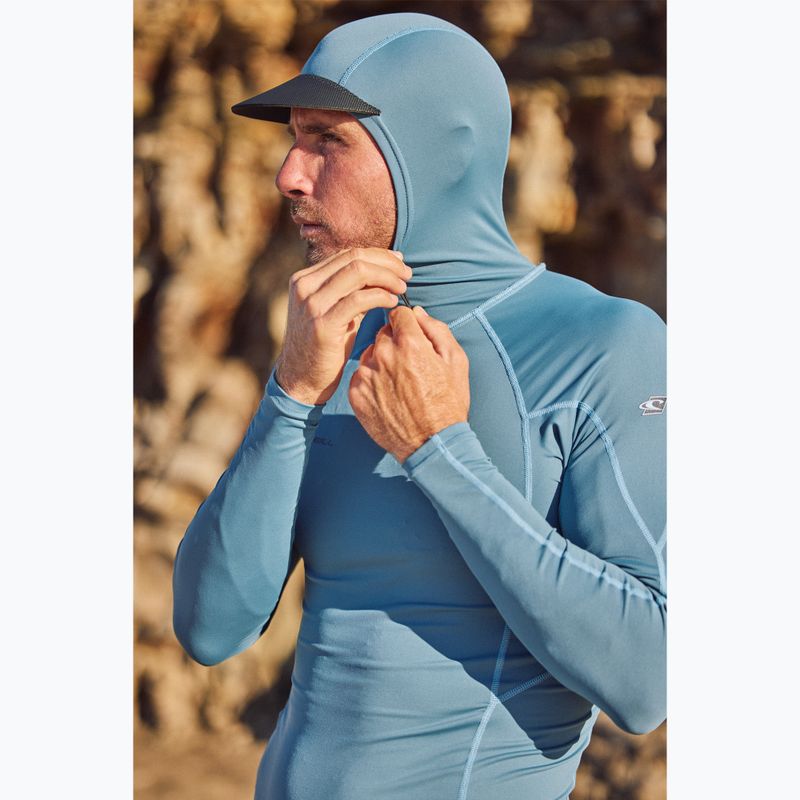 Pánske plavecké tričko longsleeve O'Neill Hyperfreak Skins Rash Guard Hooded blue fusion/blue fusion 7