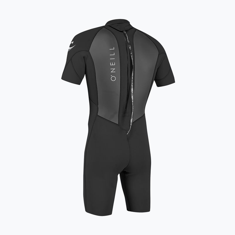 Pánsky plavecký neoprén O'Neill Reactor-2 2mm Back Zip SS Spring HJ5 black/black 2
