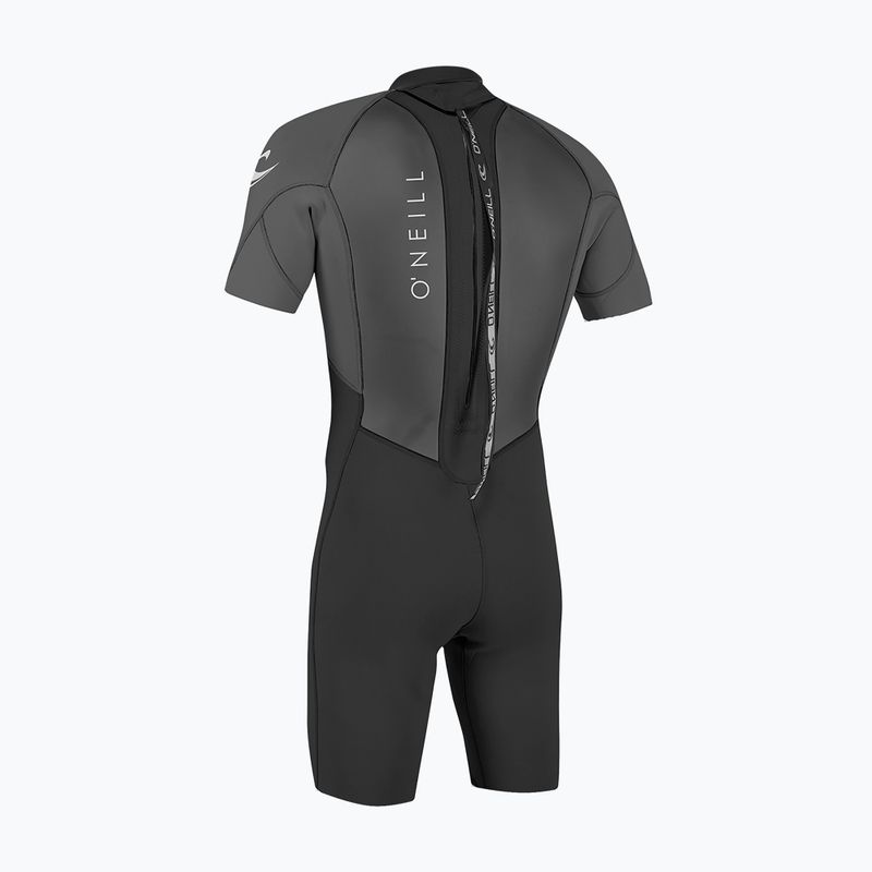 Pánsky plavecký neoprén O'Neill Reactor-2 2mm Back Zip SS Spring HJ5 black/graphite 2