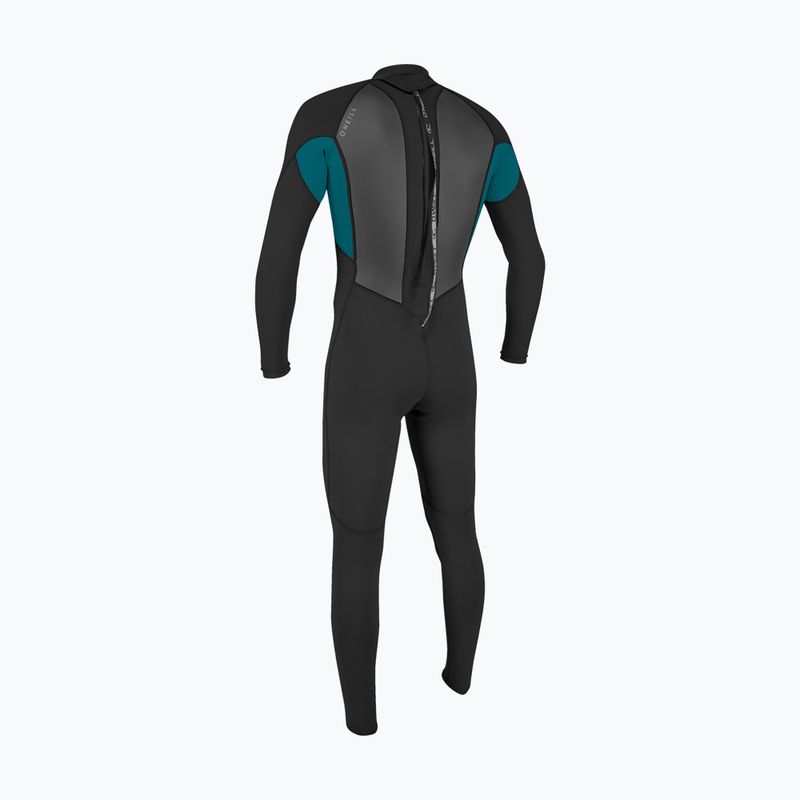Pánsky plavecký neoprén O'Neill Reactor-2 3/2 Back Zip Full HJ5 black/tide pool 2