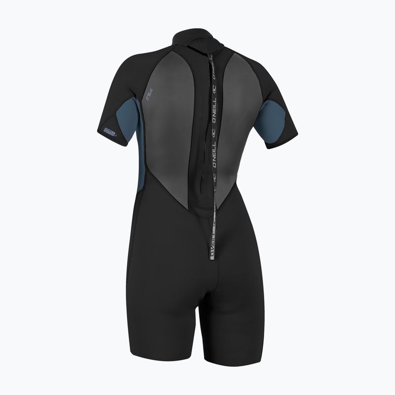 Dámsky plavecký neoprén O'Neill Reactor-2 2mm Back Zip SS Spring IS7 black/copen blue 2