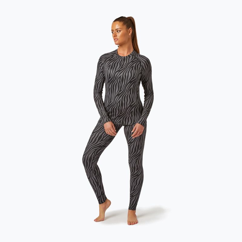 Dámska termoakčná mikina Surfanic Cozy Limited Edition Crew Neck black zebra 2