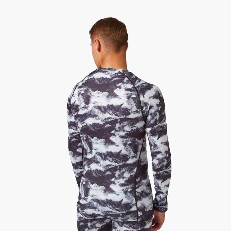 Pánske termoprádlo s dlhým rukávom Surfanic Bodyfit Limited Edition Crew Neck white out print 3