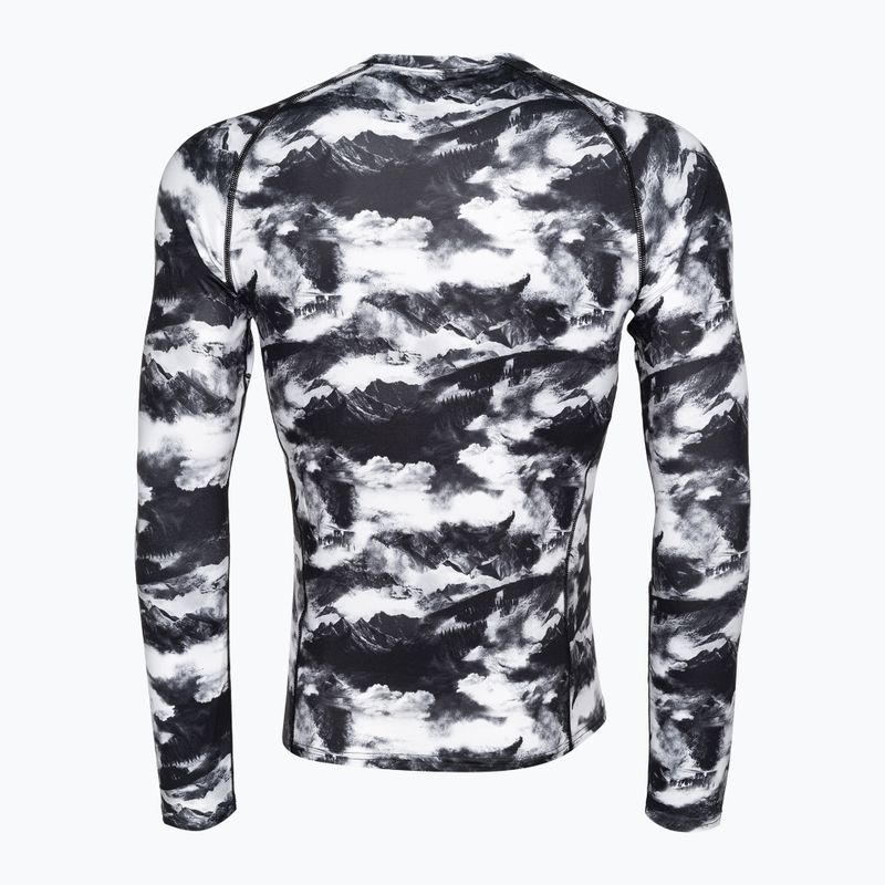 Pánske termoprádlo s dlhým rukávom Surfanic Bodyfit Limited Edition Crew Neck white out print 5