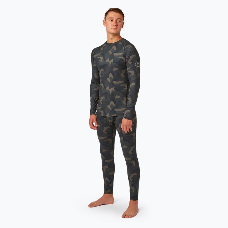 Pánska termoakčná mikina Surfanic Bodyfit Limited Edition Crew Neck forest geo camo 2