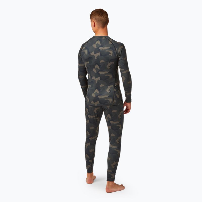 Pánske termo tričko s dlhým rukávom Surfanic Bodyfit Limited Edition Crew Neck forest geo camo 3