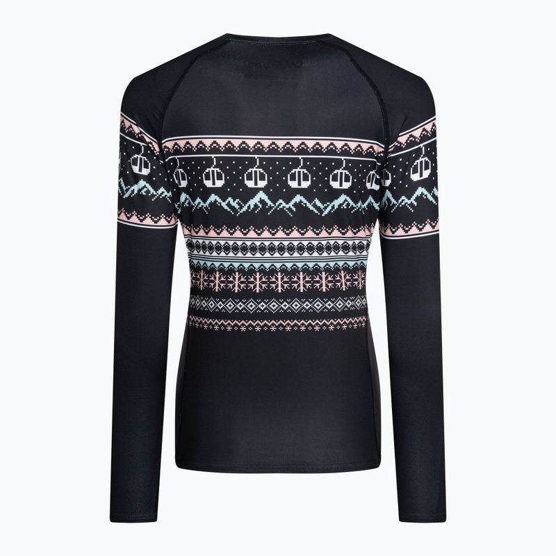 Dámska termoakčná mikina Surfanic Cozy Limited Edition Crew Neck black fairisle 5