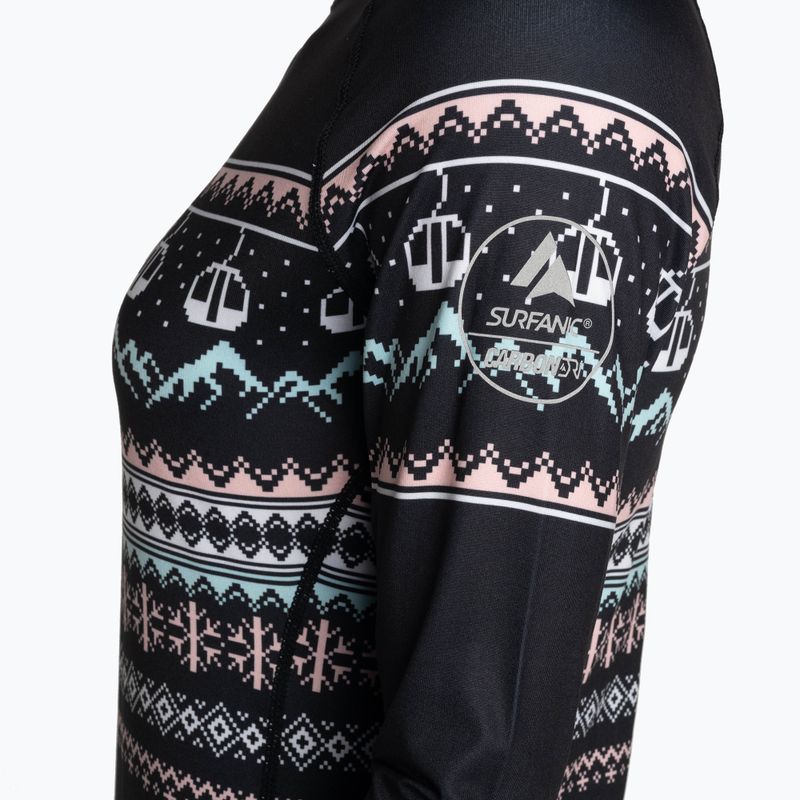 Dámska termoakčná mikina Surfanic Cozy Limited Edition Crew Neck black fairisle 7