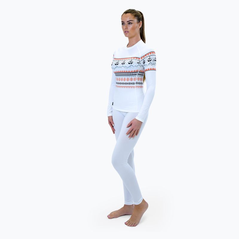 Dámska termoakčná mikina Surfanic Cozy Limited Edition Crew Neck white fairisle 2