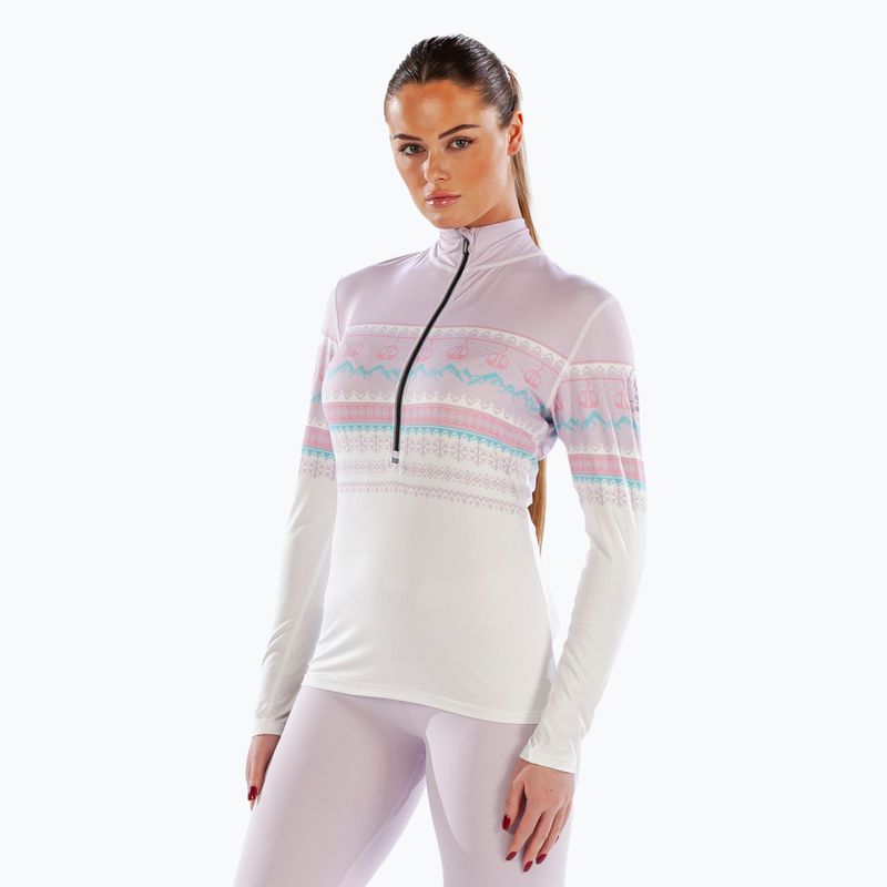 Dámske termoaktívne tričko longsleeve Surfanic Cozy CarbonDri Limited Edition Zip Neck pink