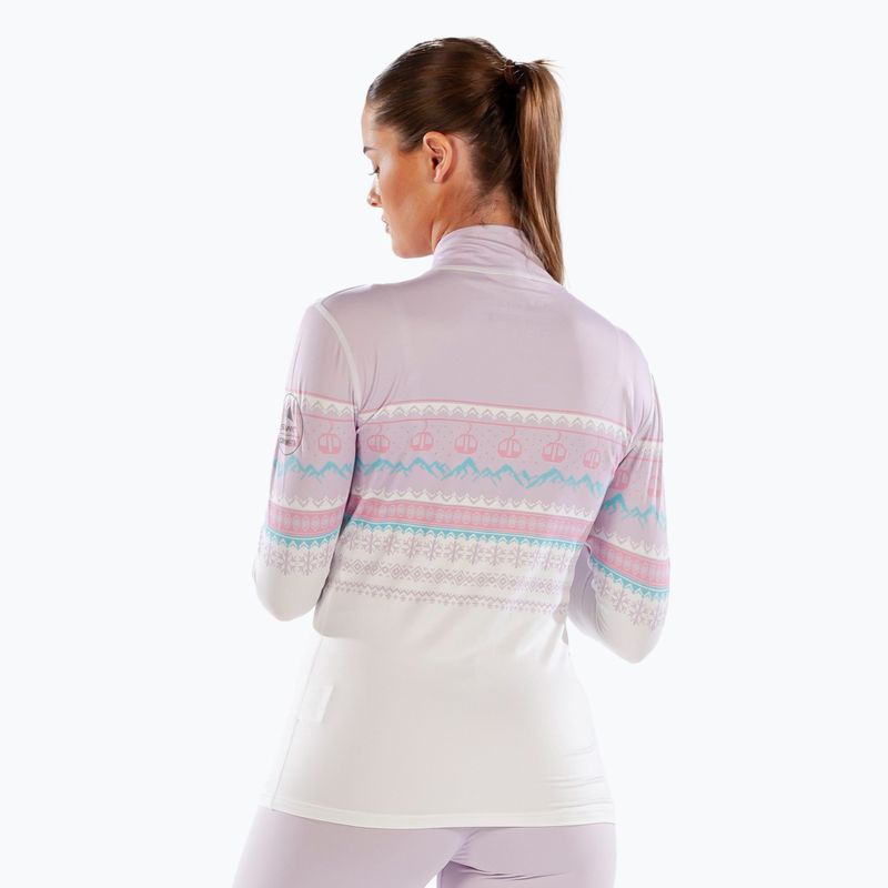 Dámske termoaktívne tričko longsleeve Surfanic Cozy CarbonDri Limited Edition Zip Neck pink 3
