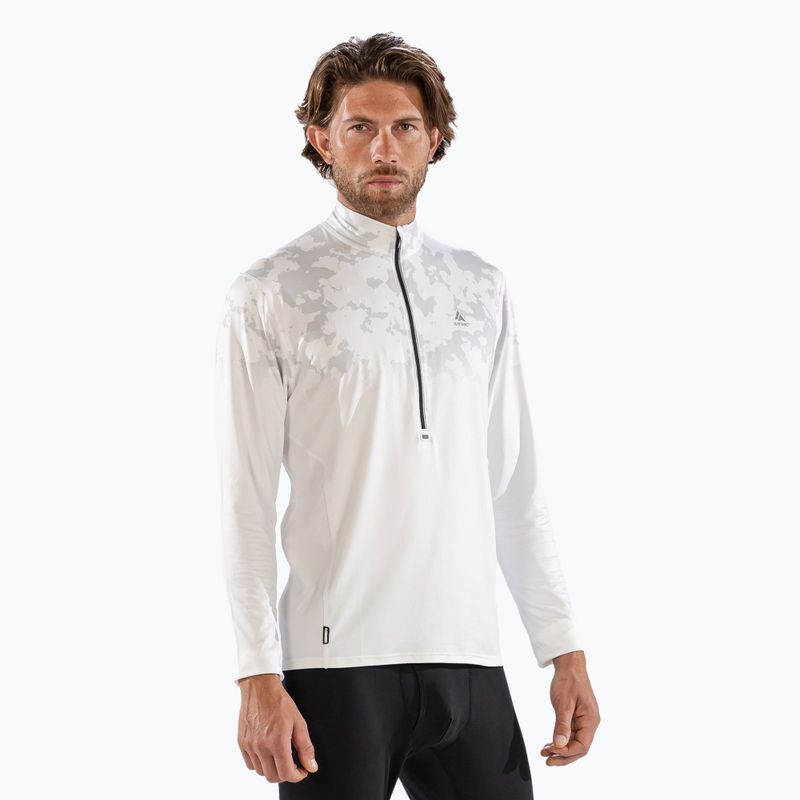 Pánske termoaktívne tričko longsleeve Surfanic Bodyfit CarbonDri Limited Edition Zip Neck optic white 4