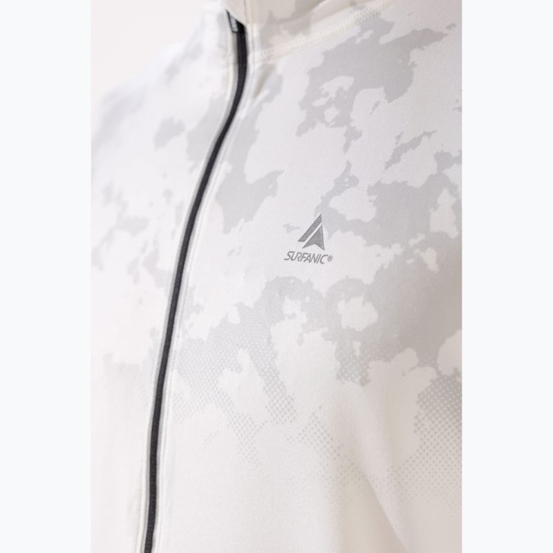 Pánske termoaktívne tričko longsleeve Surfanic Bodyfit CarbonDri Limited Edition Zip Neck optic white 6