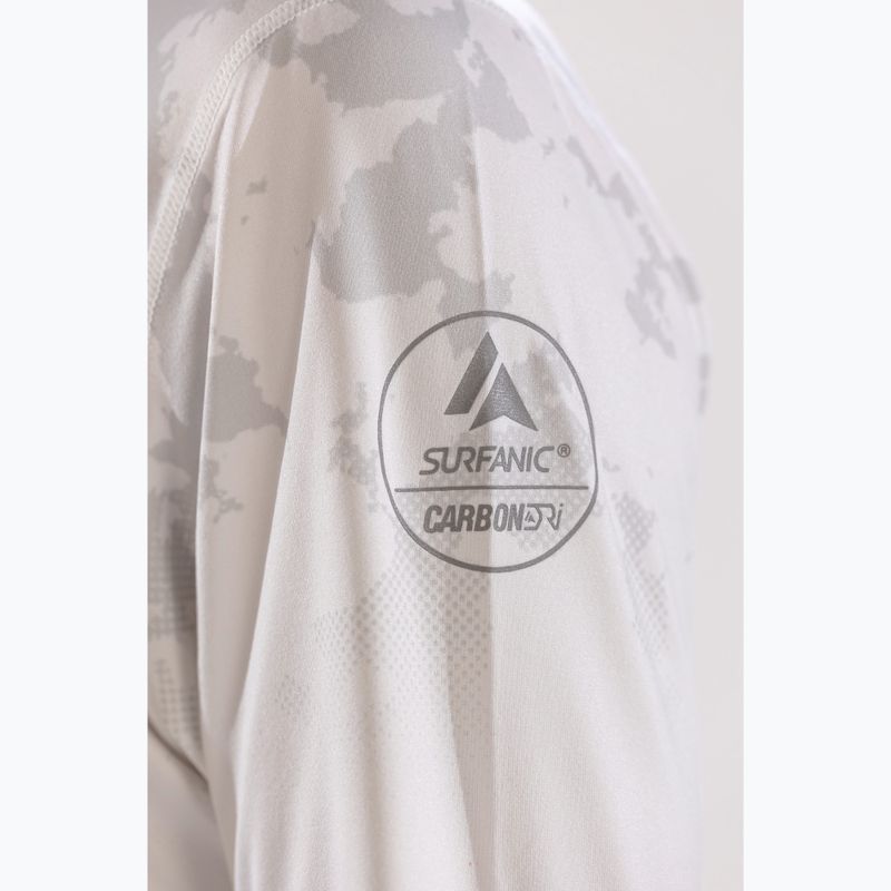 Pánske termoaktívne tričko longsleeve Surfanic Bodyfit CarbonDri Limited Edition Zip Neck optic white 7