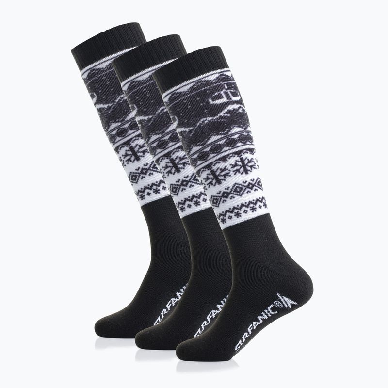Lyžiarske ponožky Surfanic Pro Tech 3-pack Fairisle black 2
