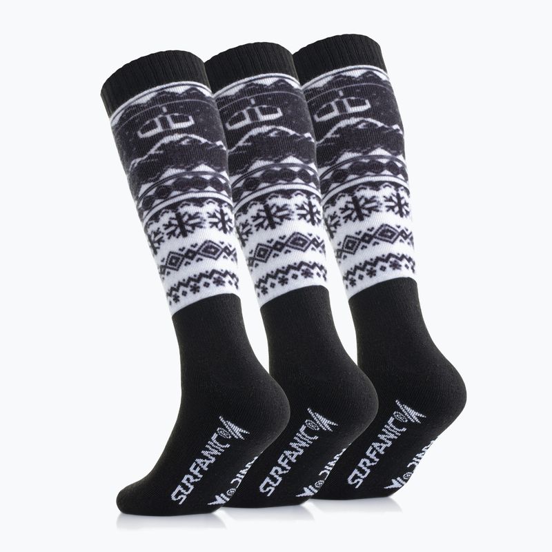 Lyžiarske ponožky Surfanic Pro Tech 3-pack Fairisle black 3