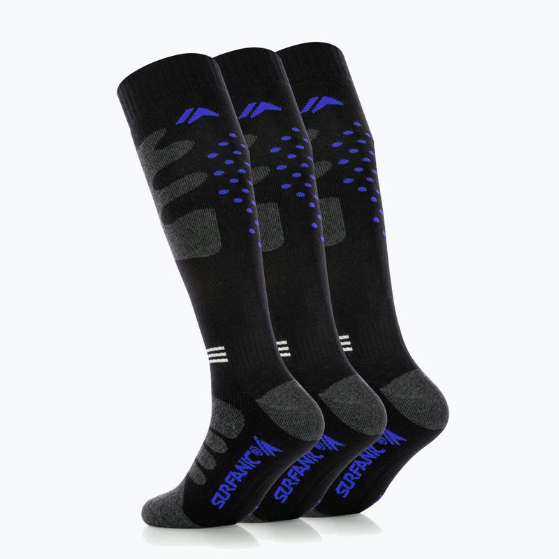 Lyžiarske ponožky Surfanic Pro Tech Plus 3 pack brilliant blue 3