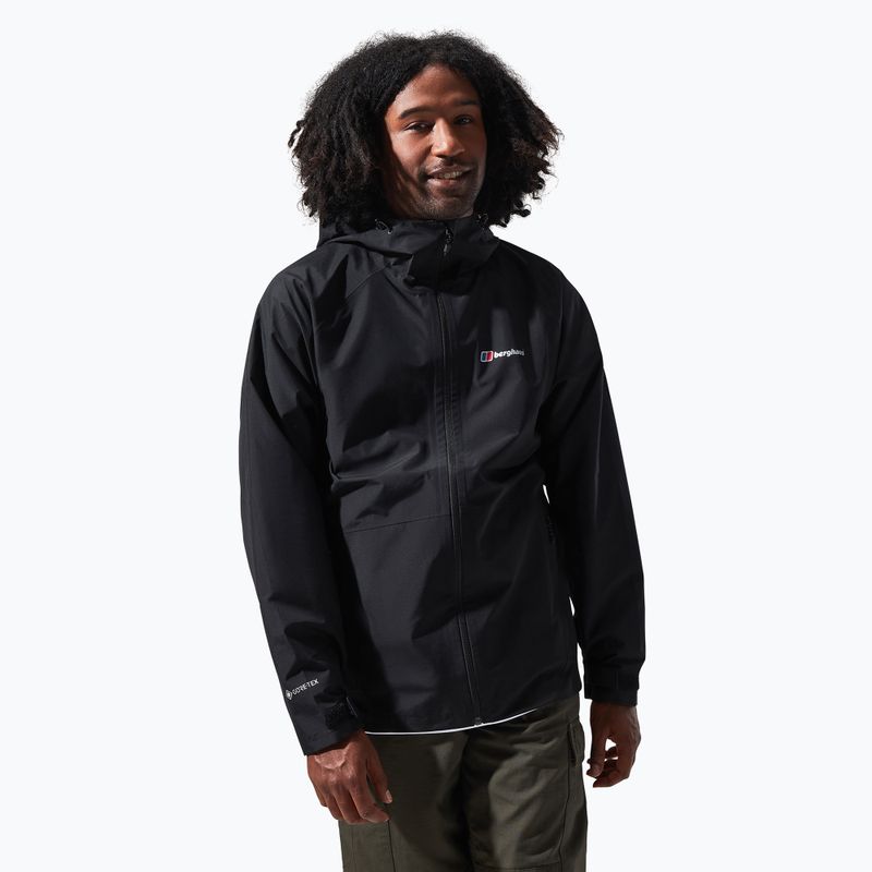 Pánska bunda do dažďa Berghaus Paclite 2.0 Shell black/black
