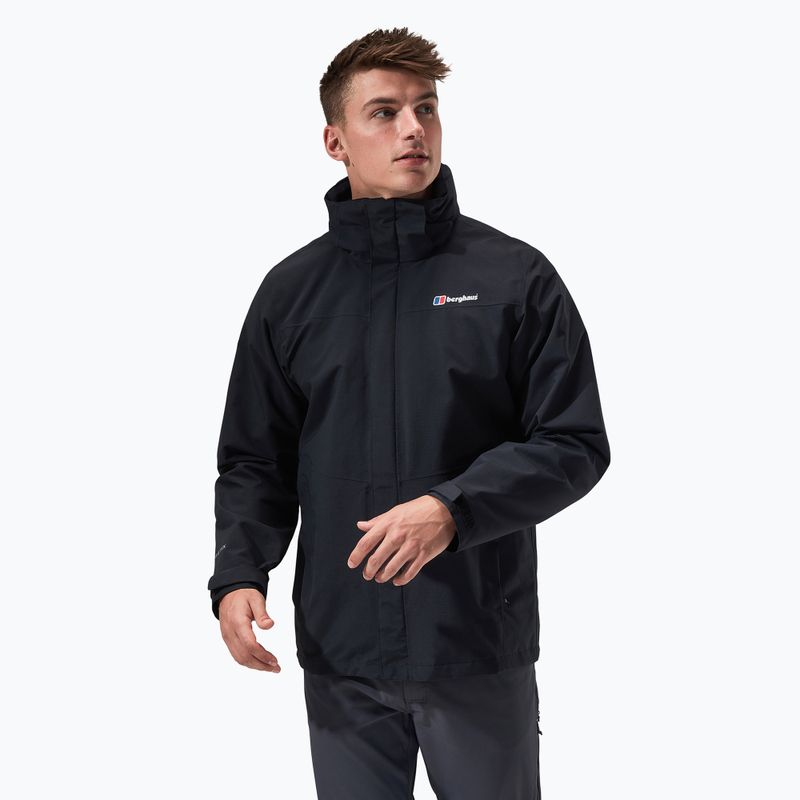 Pánska bunda do dažďa Berghaus Hillwalker IA black/black