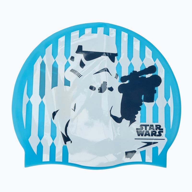 Plavecká čiapka Speedo Slogan Print Star Wars Stormtrooper blue/white/grey