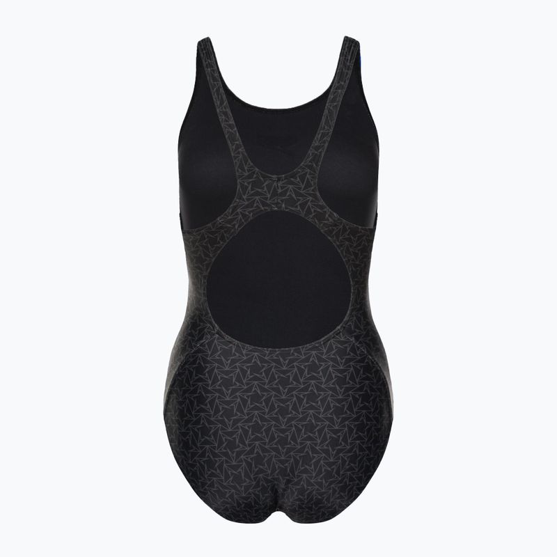 Speedo Boomstar Allover Muscleback dámske jednodielne plavky black-grey 68-122999023 2