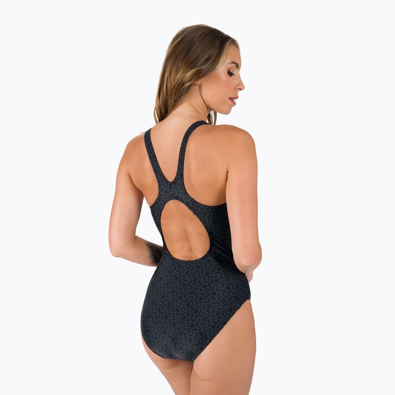 Speedo Boomstar Allover Muscleback dámske jednodielne plavky black-grey 68-122999023 6
