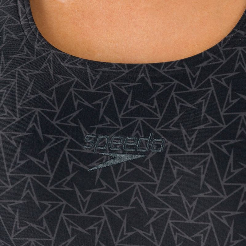 Speedo Boomstar Allover Muscleback dámske jednodielne plavky black-grey 68-122999023 7