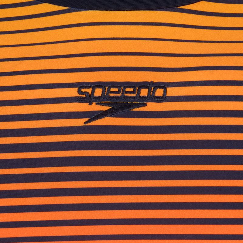 Dámske plavecké tričko longsleeve Speedo Placement Wrap Back Top blue/orange 3