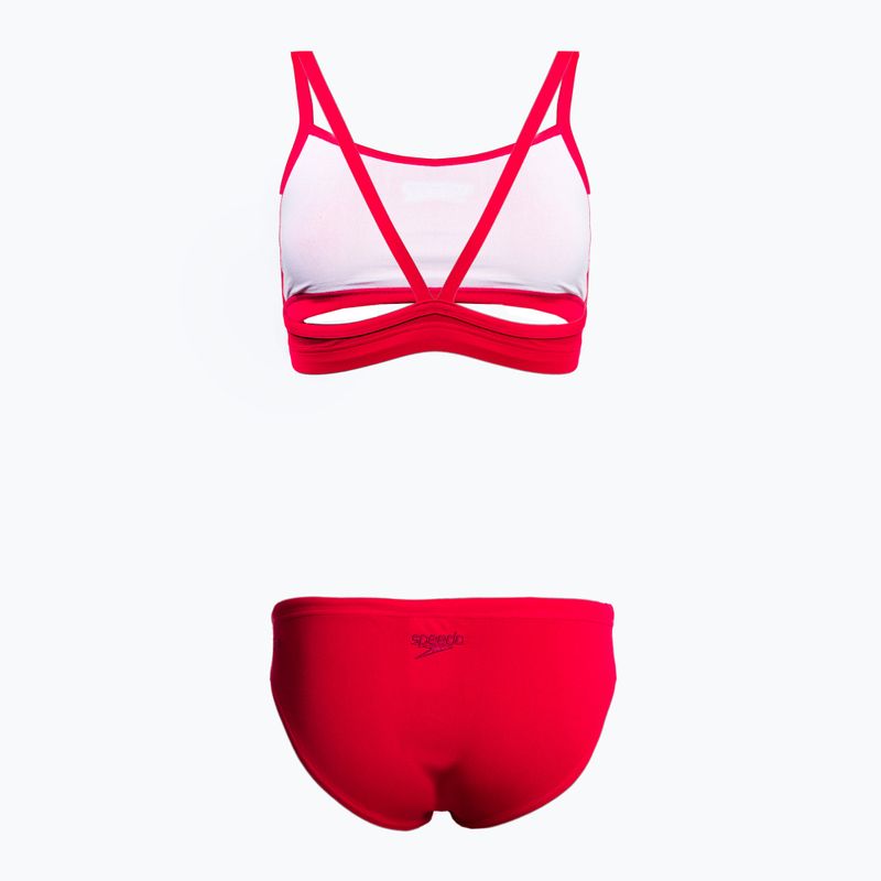 Speedo Essential Endurance+ Thinstrap Bikini dámske dvojdielne plavky červená 126736446 2