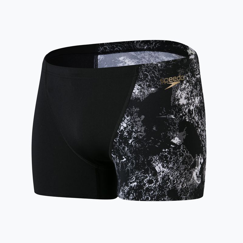 Pánske plavecké boxerky Speedo Allover V-Cut Aquqshort black-grey 68-09734F330 4