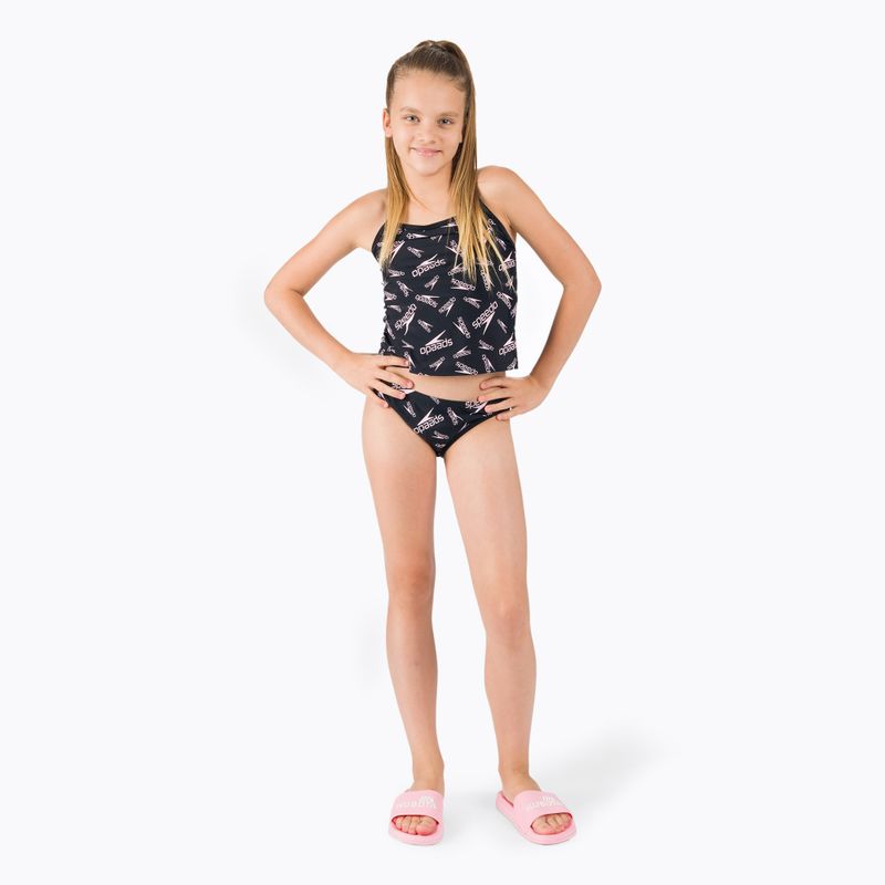 Speedo Detské dvojdielne tankiny s potlačou a viazaním na chrbte Black 68-12380F390 5