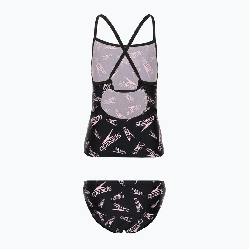 Speedo Detské dvojdielne tankiny s potlačou a viazaním na chrbte Black 68-12380F390 2