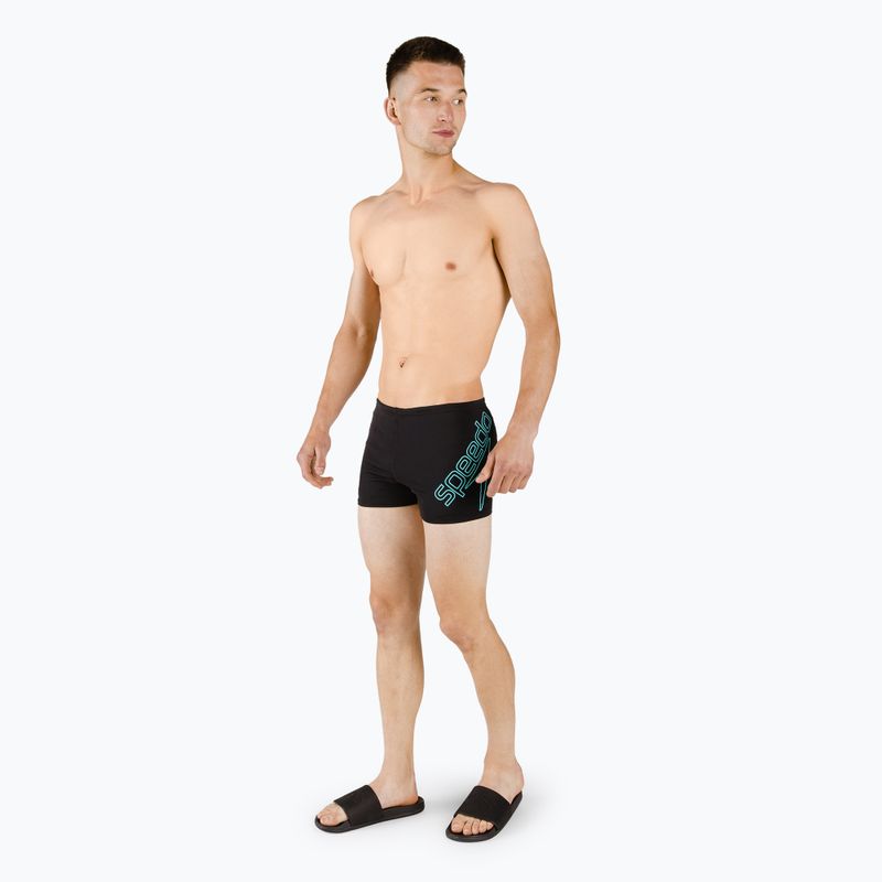 Pánske plavecké boxerky Speedo Boom Logo Placement black 68-12147F888 2