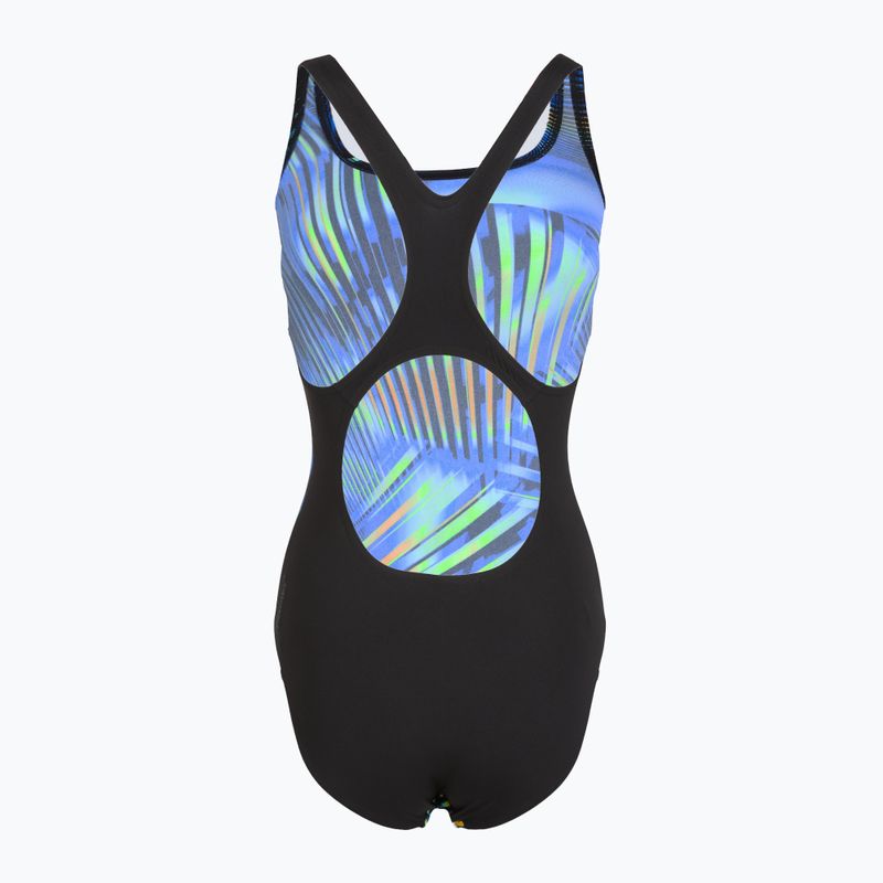 Dámske jednodielne plavky Speedo Printed Medalist black/blue 2
