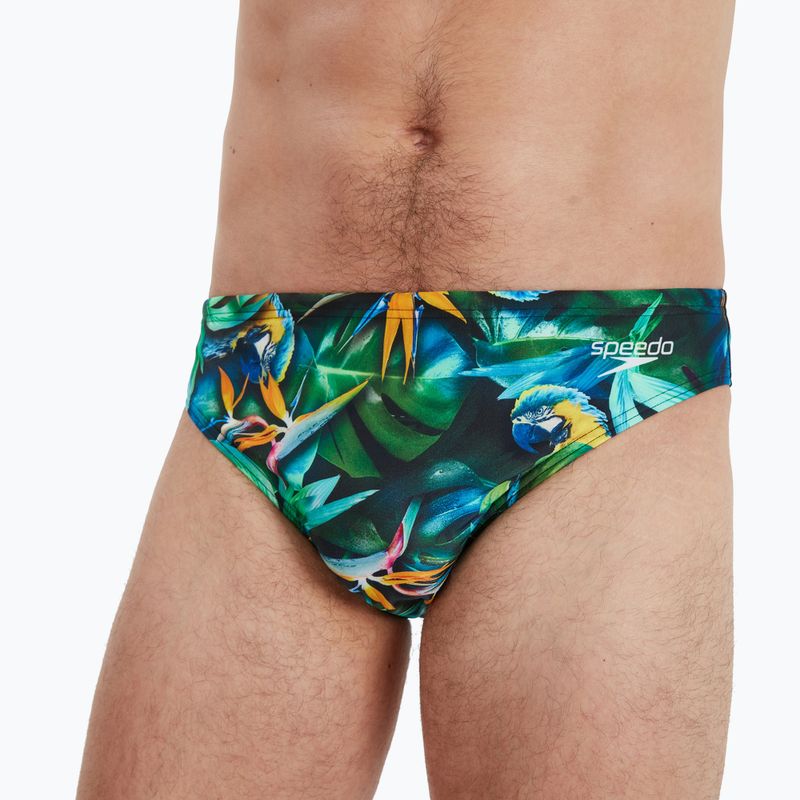 Pánske plavecké nohavičky Speedo Escape 5cm Brief zelené 68-13452G676 2