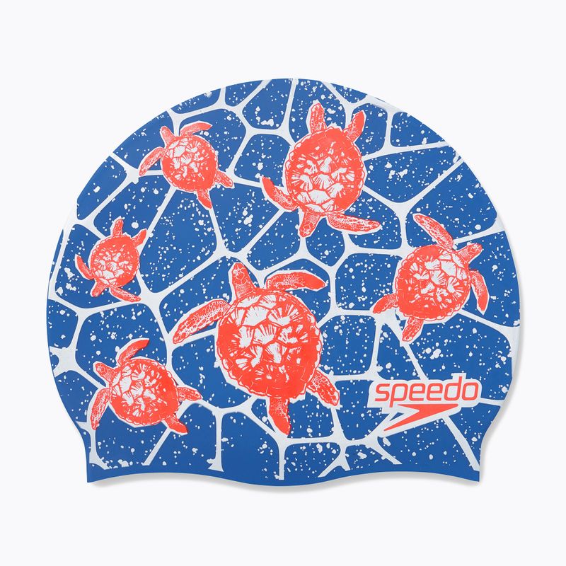 Detská plavecká čiapka Speedo Slogan Print modrá 68-8386 3
