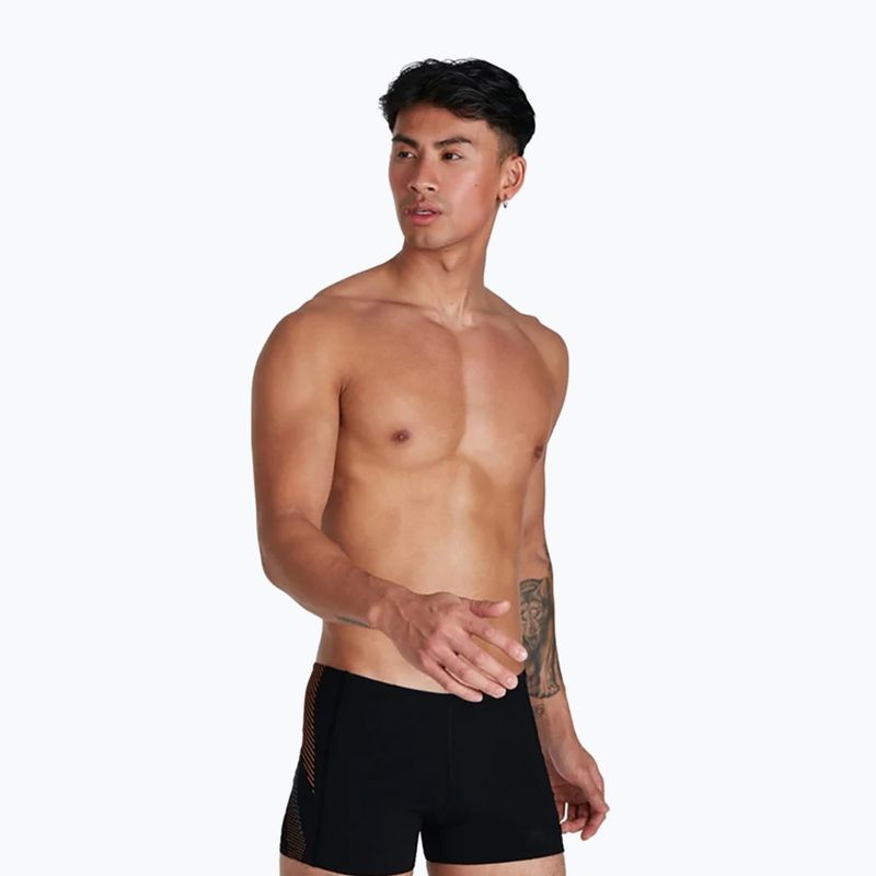 Pánske plavkové boxerky Speedo Tech Panel Black/Papaya Punch/Usa Charcoal 68-451H54 5