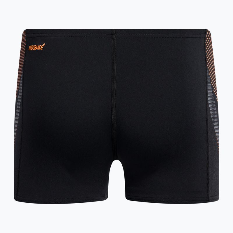 Pánske plavkové boxerky Speedo Tech Panel Black/Papaya Punch/Usa Charcoal 68-451H54 2