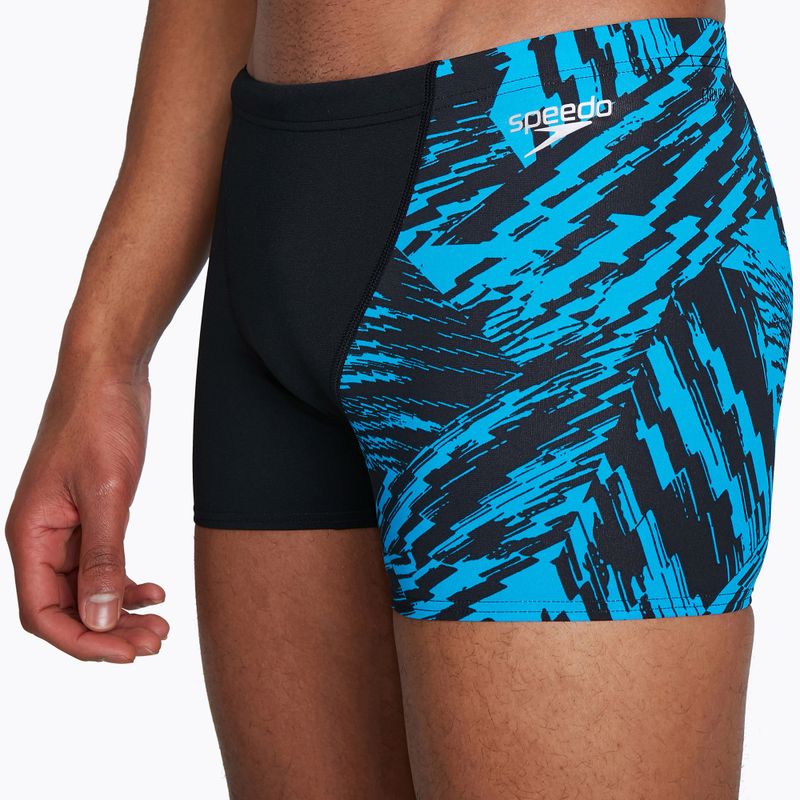 Pánske plavkové boxerky Speedo Allover V-Cut Aqushort D812 čierne 68-9734D812 4