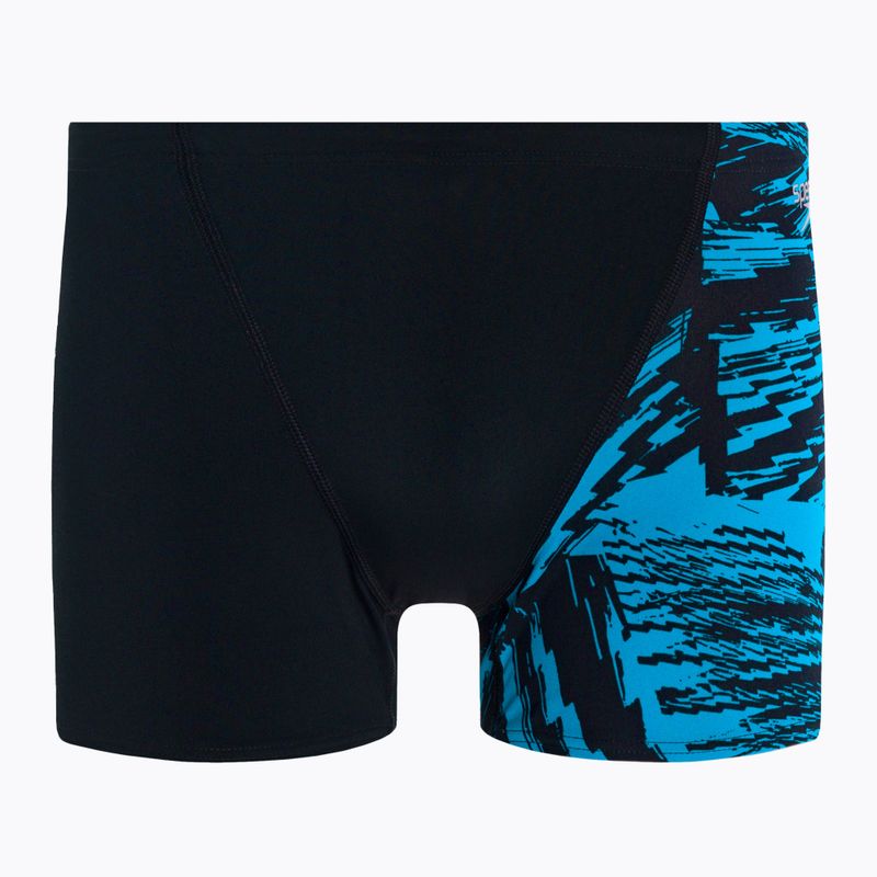 Pánske plavkové boxerky Speedo Allover V-Cut Aqushort D812 čierne 68-9734D812