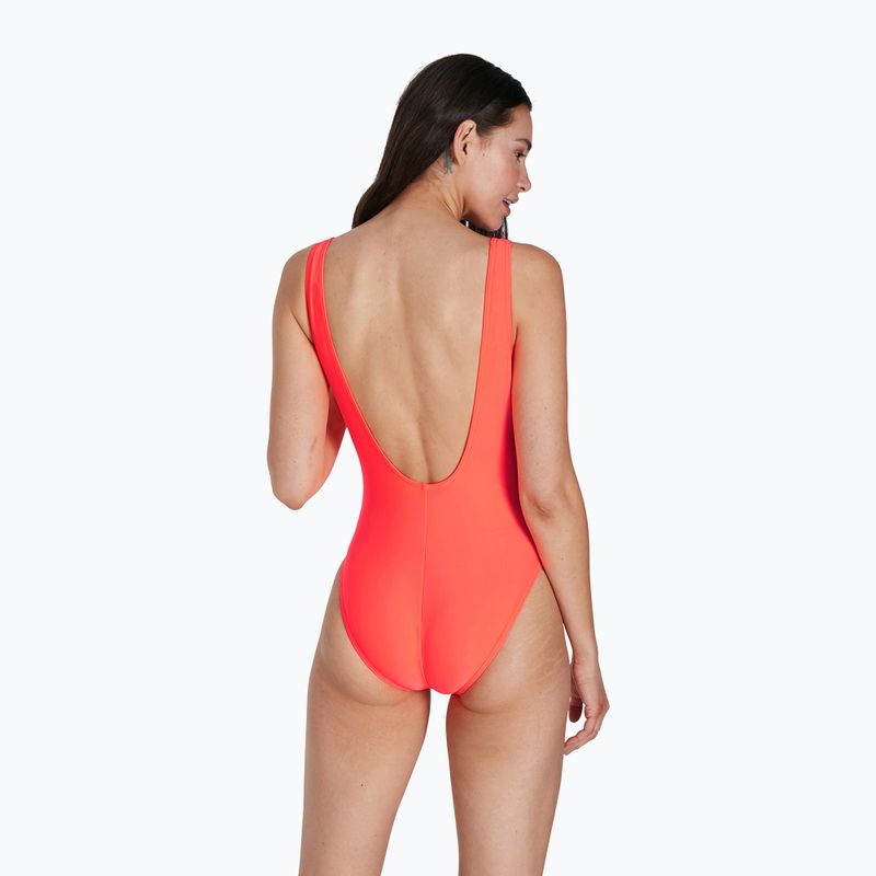 Dámske jednodielne plavky Speedo Logo Deep U-Back červené 68-12369 7