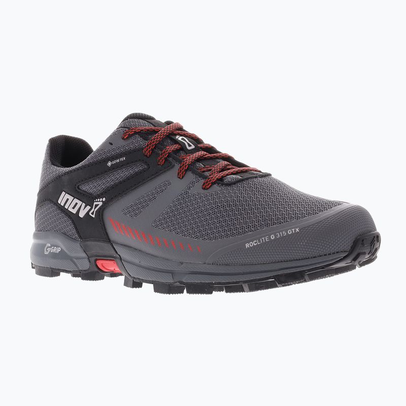 Pánska bežecká obuv Inov-8 Roclite G 315 GTX V2 grey/black/red 11