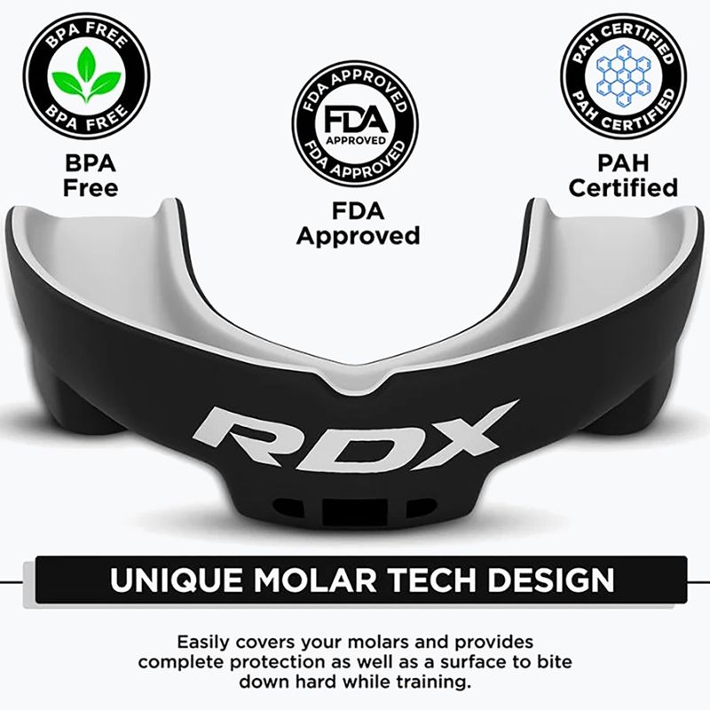 Detský chránič čeľuste  RDX Mouth Junior black/white 3